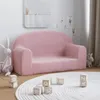 vidaXL Kindersofa 2-Sitzer Rosa Weich Plüsch Produktbild-Vorschau 2