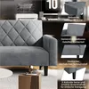 Yaheetech 2 Sitzer Sofa Couch mit Schlaffunktion, 159cm Produktbild-Vorschau 4