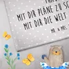 Mr. & Mrs. Panda Handtuch Schnecken Liebe - Grau Pastell - Produktbild-Vorschau 3