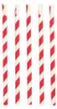 200 Trinkhalme mit Löffel Papier Ø 10 mm · 23 cm rot/weiss Produktbild-Vorschau 1