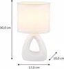 Tischleuchte, Keramik Textil, weiß, H 30 cm Produktbild-Vorschau 8