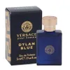 A product shot of a small bottle of Versace Pour Homme Dylan Blue Eau de Toilette next to its packaging. Náhled obrázku produktu