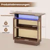 Bar domowy COSTWAY LED, szafka na wino z oświetleniem RGB, Podgląd zdjęcia produktu 3