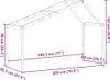 vidaXL Stříška na dětskou postýlku bílá 203x95,5x142 cm Náhled obrázku produktu 8