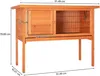 FCH Hasenstall aus Holz, Kaninchenstall mit aufklappbarem Produktbild-Vorschau 3