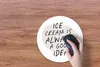 MuchoWow® Mauspad Mousepad Zitate - Eiscreme ist immer eine Produktbild-Vorschau 4