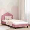 vidaXL Kinderbedframe met hoofdeinde, roze, 90 x 190 cm, Productafbeelding-voorbeeld 2