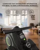 Close-up of a rowing machine's console and handlebars, with a blurred background of a room. Produktbild-Vorschau
