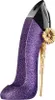 A high-heeled shoe shaped perfume bottle with purple glitter and gold accents. Anteprima dell’immagine prodotto