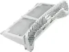 A white lint filter for a washing machine or dryer, shown from a diagonal angle against a white background. Produktbild-Vorschau