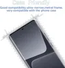 A close-up of a smartphone screen protector with measurement lines indicating its dimensions and compatibility with phone cases. Produktbild-Vorschau