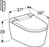 Geberit AquaClean Sela, WC sospeso cromato lucido, sistema Anteprima dell’immagine prodotto 10