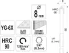 Punta per vetro e Vetroceramica da 8 mm con gambo esagonale Anteprima dell’immagine prodotto 4