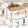 COSTWAY 90 cm inklapbare speeltafel, vierkante tafel met Productafbeelding-voorbeeld 5
