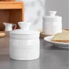 Beurrier en porcelaine, beurrier avec couvercle, pot à Voir les images du produit 6