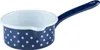 A single blue saucepan with white polka dots and a white interior, shown against a white background. Produktbild-Vorschau