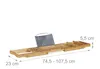 Relaxdays Badewannenablage Bambus, ausziehbares Produktbild-Vorschau 4