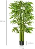 HOMCOM künstliche Pflanzen groß 160 cm Bambus Kunstpflanze Produktbild-Vorschau 3