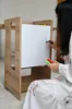 Lernturm Kinder Holz 3 in 1 – Montessori Learning Tower Produktbild-Vorschau 4