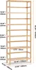 A diagram showing the dimensions of a wooden bookshelf. Anteprima dell’immagine prodotto