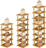 8 Etagen vertikales Schuhregal, Holz schmales Schuhregal, Produktbild-Vorschau 3
