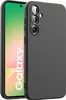 A black phone case is shown next to a smartphone. Náhled obrázku produktu