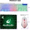 Gaming-Tastatur und Maus-Set, 104 Tasten Rainbow Backlit Produktbild-Vorschau 6