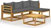 vidaXL 5-tlg. Garten-Lounge-Set mit Auflagen Massivholz Produktbild-Vorschau 8