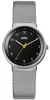 A close-up studio shot of a Braun wristwatch with a silver mesh band and a black face. Podgląd zdjęcia produktu