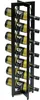 A black metal wine rack holding several bottles of white wine. Náhled obrázku produktu