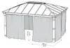 Palram - Canopia Vorhänge für Pavillon Dallas 4900 Grau Produktbild-Vorschau 7