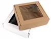 14x12x2 cm Box mit Fenster quadratisch - Eco braun - 5er Produktbild-Vorschau 5