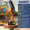 MASKO® Mini-Kettensäge mit Akku 8000mAh | Handkettensäge Produktbild-Vorschau 3