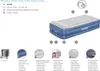 Collage of an air mattress with its features highlighted and text providing specifications. Produktbild-Vorschau