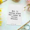 Mr. & Mrs. Panda Postkarte Spruch 75. Geburtstag Blüte - Produktbild-Vorschau 2