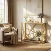 Eingangstisch modernes Design 100x40x78cm mit Glasplatte Produktbild-Vorschau 2