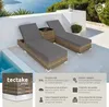 2 chaises longues en rotin avec structure en aluminium et Voir les images du produit 2