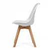 A white chair with wooden legs on a white background. Náhled obrázku produktu