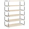 vidaXL Skriňa na topánky krémová 60x28x90 cm Látka Náhľad obrázku produktu 6