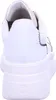 A white sneaker is shown from the back, with a white sole and white upper. Produktbild-Vorschau