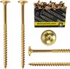 Domax Tellerkopfschrauben Holzbauschrauben gelb 6 x 40 mm Produktbild-Vorschau 1