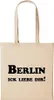 Huuraa Baumwollbeutel Berlin Ick Liebe dir! Geschenk Produktbild-Vorschau 1