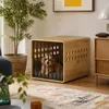 Hundebox aus Massivholz Kiefer&Stahl 80x60x60cm, Produktbild-Vorschau 1