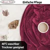 Kuscheldecke 150x200 cm Bordeaux Wohndecke Flauschige Produktbild-Vorschau 3