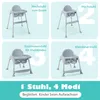 COSTWAY 4 in 1 Babyhochstuhl aus PP & Edelstahl, Hochstuhl Produktbild-Vorschau 7