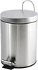 MSV kleiner Treteimer fur Bad/Toilette - silber glanzend - Produktbild-Vorschau 1