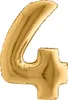 Karaloon goldener Ballon Zahl 4 aus aluminiumbeschichteter Produktbild-Vorschau 6