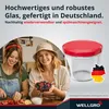 50x WELLGRO Einmachgläser 230ml – Schraubdeckel TO82 rot Produktbild-Vorschau 4