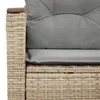 Gartensofa mit Kissen 2-Sitzer Beige Poly Rattan Produktbild-Vorschau 7