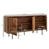 Holz Sideboard mit grafischem Frontdesign und schwarzen Füßen – Kadima Design Möbelshop_#sku_BARWL6.561# Produktbild-Vorschau